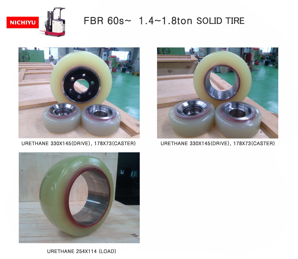 nichiyu reach forklift urethane tire