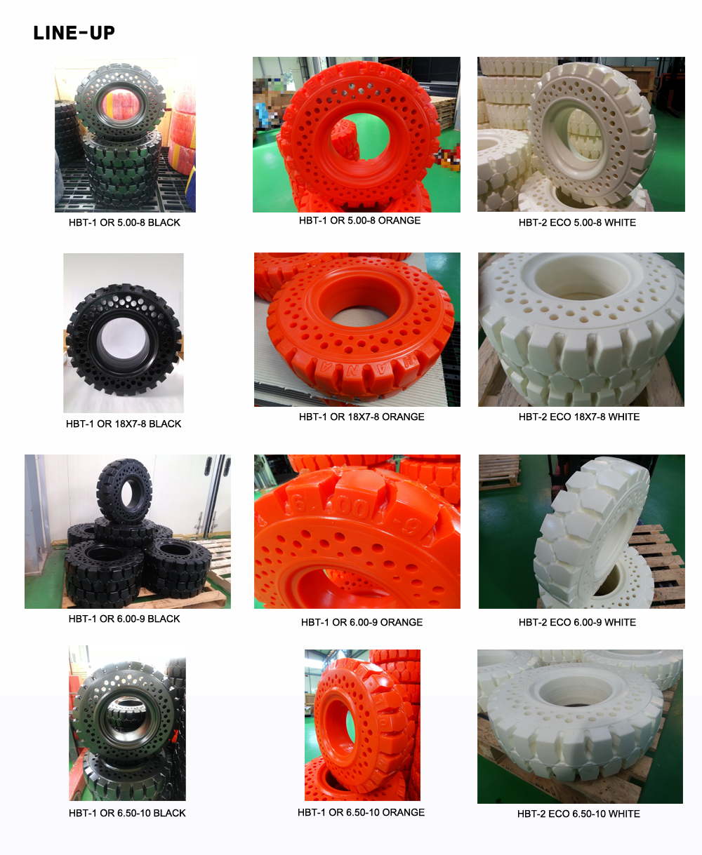 hybrid solid tire line up
