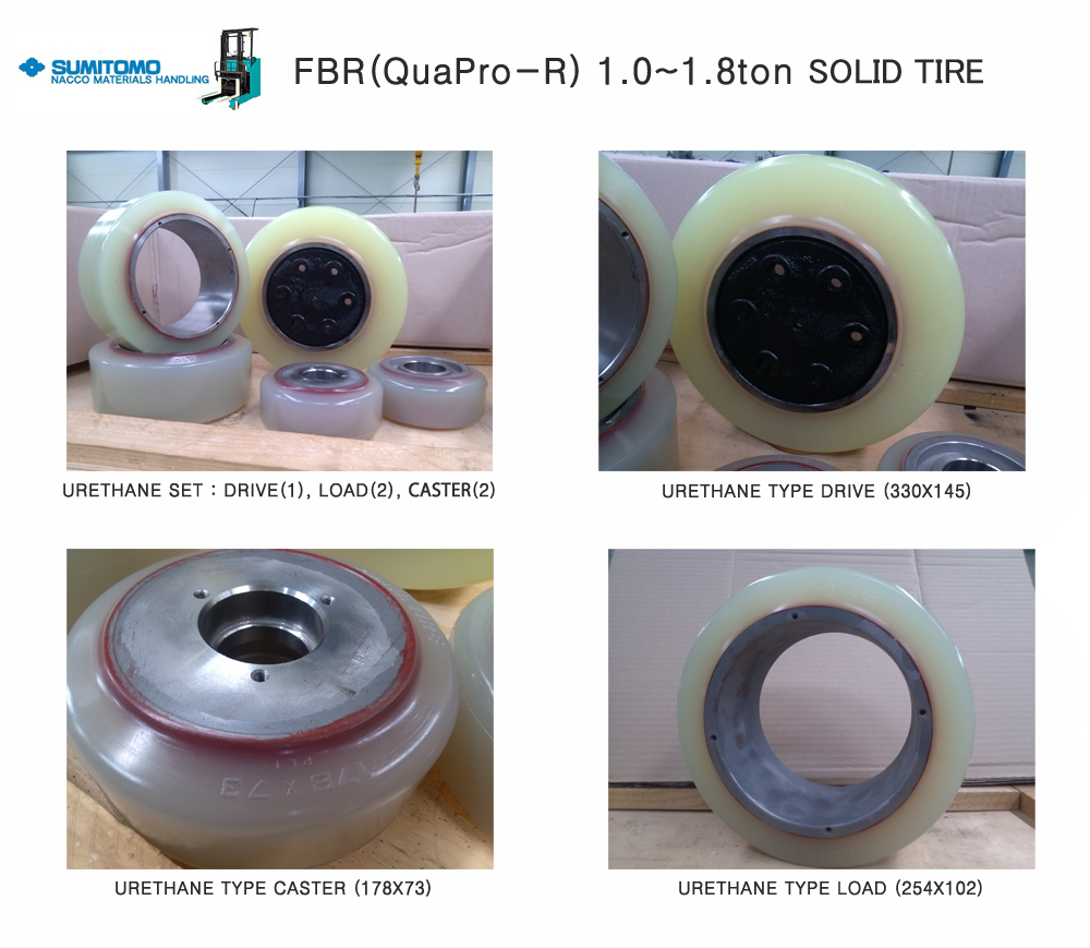 sumitomo reach forklift urethane tire