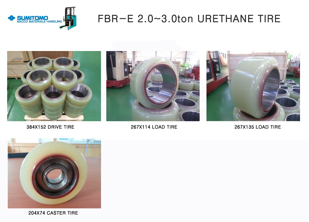 sumitomo reach forklift urethane tire